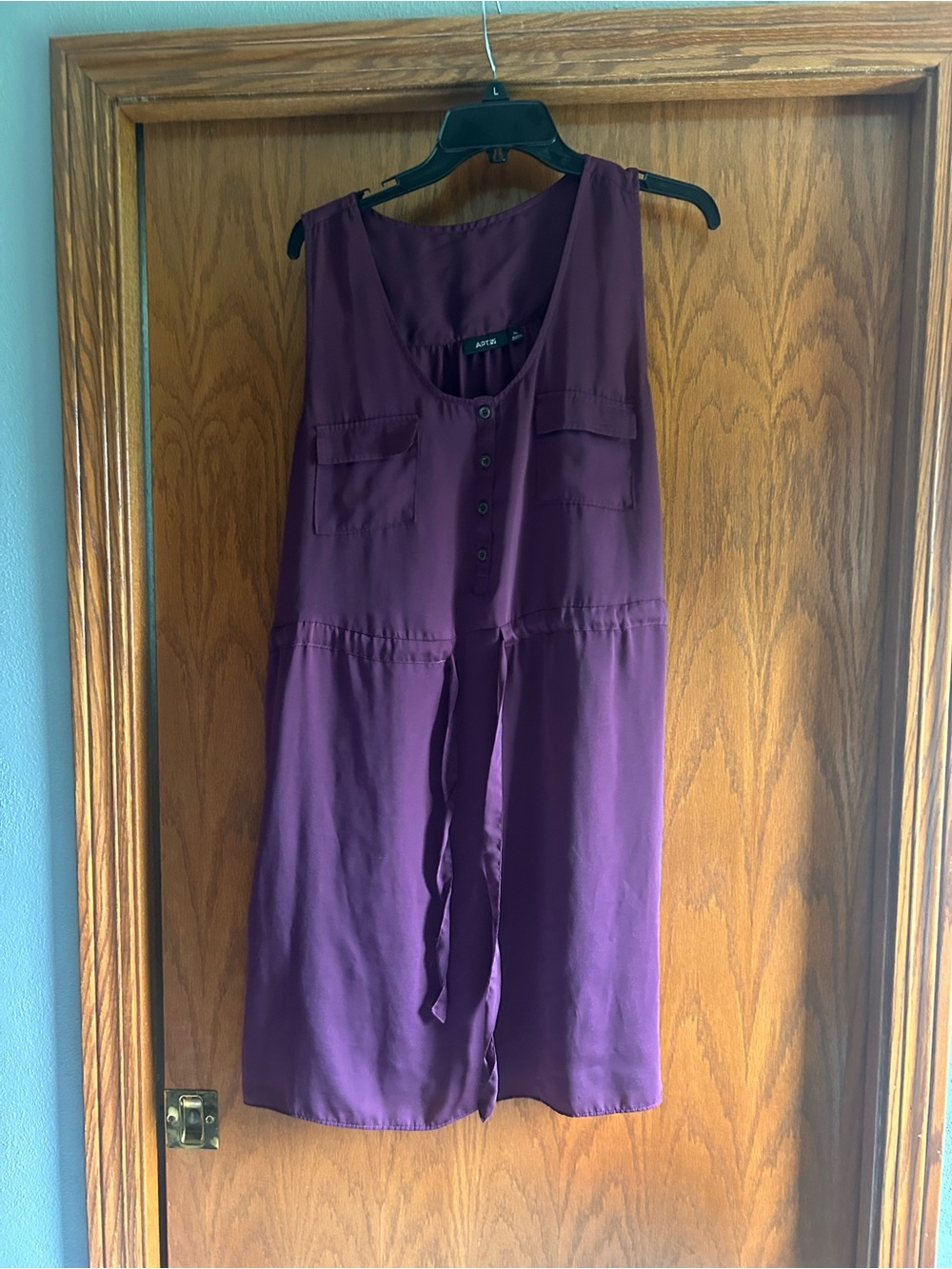 Apt. 9 Deep Plum Sleeveless Button-Front Dress